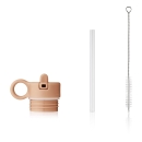 Liewood Deckel mit Strohhalm & Bürste - Toskana rosa